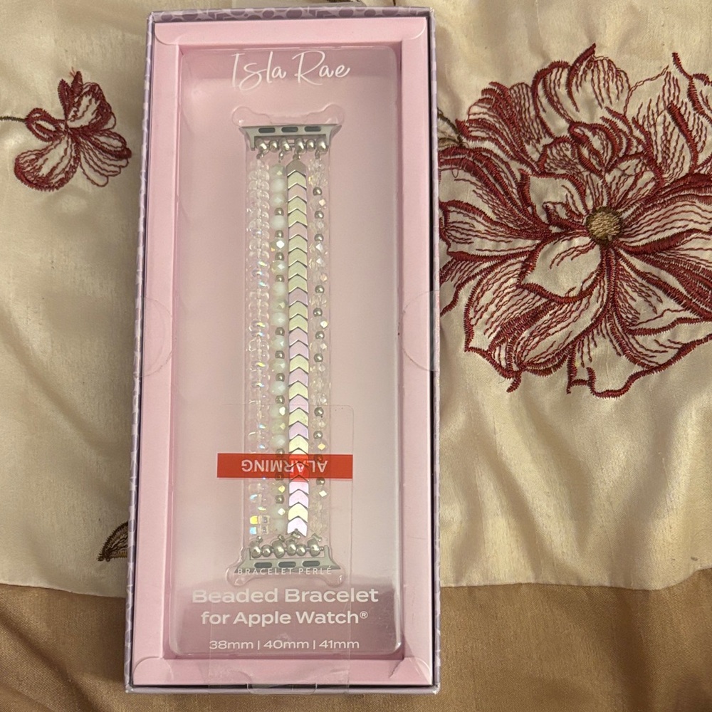 Silver Beaded Bracelet for Apple Watch
